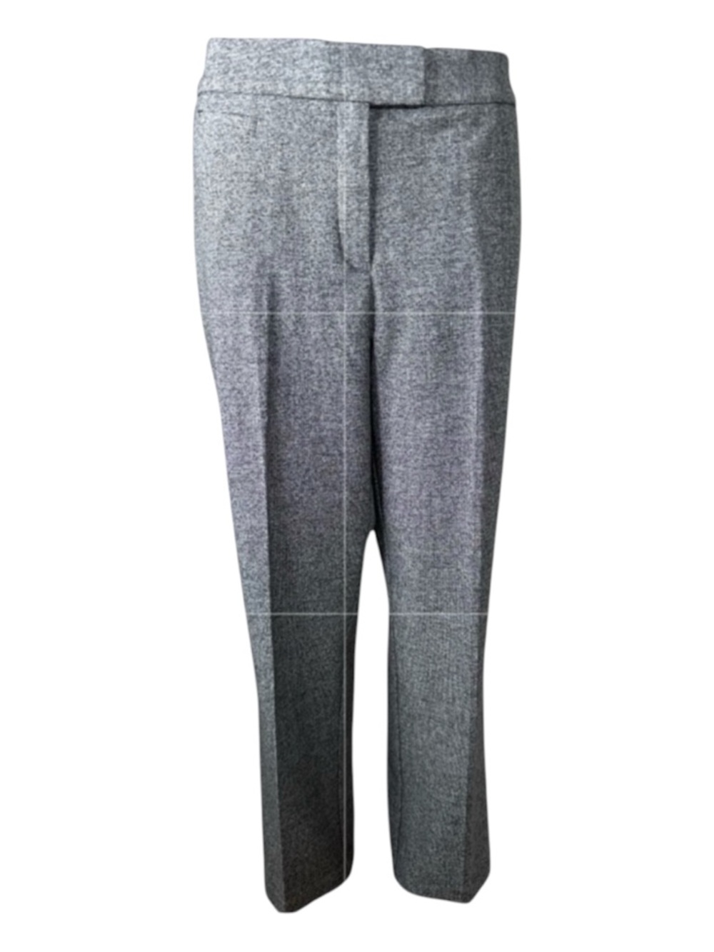 INVESTMENTS By Dillards Straight Leg Trousers in Black & White Tweed, Size 12S.